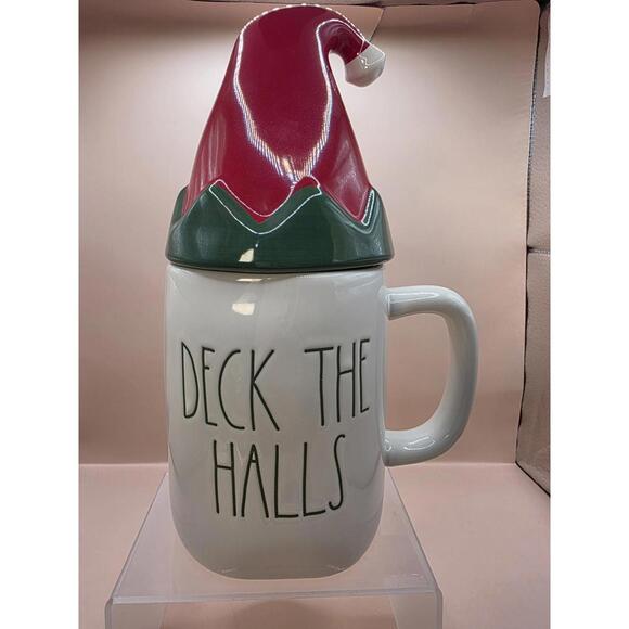 Rae Dunn Other - Rae Dunn “Deck The Halls” Ivory Mug With Topper Brand New Fast Shipping